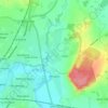 Uffington topographic map, elevation, terrain