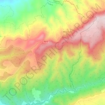 Mousere topographic map, elevation, terrain