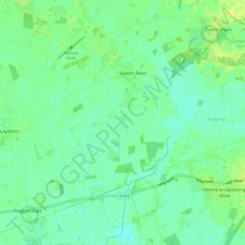 Seaton Ross topographic map, elevation, terrain