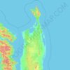 Okhinsky District topographic map, elevation, terrain