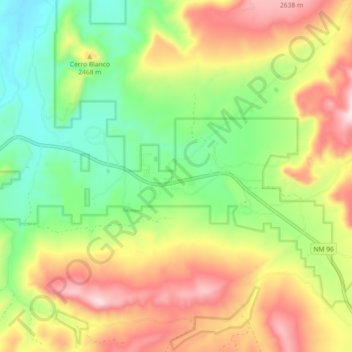 Gallina topographic map elevation - Thumbnail