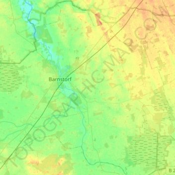 Lower Saxony topographic map, elevation, terrain