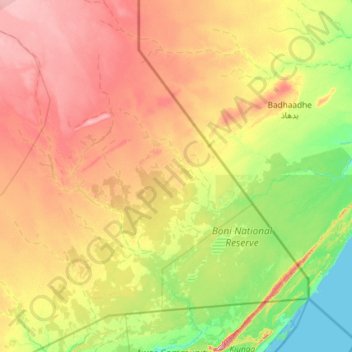 Hulugho topographic map, elevation, terrain