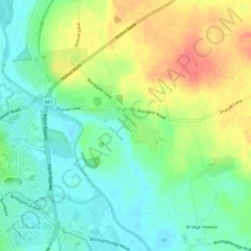 Sharow topographic map, elevation, terrain