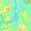 Hòa Bình City topographic map, elevation, terrain