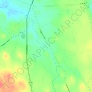 Culbane topographic map, elevation, terrain