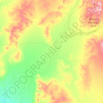 Windorah topographic map, elevation, terrain