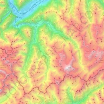 Entremont topographic map, elevation, terrain