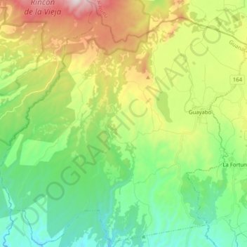 Mogote topographic map, elevation, terrain