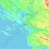 Grad Šibenik topographic map, elevation, terrain