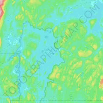 Lady Evelyn Lake topographic map, elevation, terrain