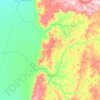 Coxim topographic map, elevation, terrain