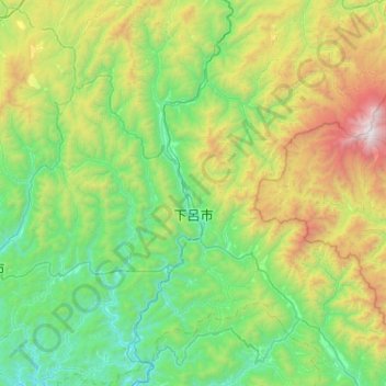 Gero topographic map, elevation, terrain