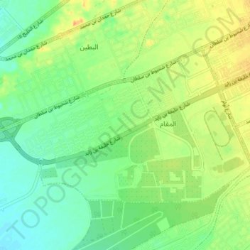 Al Maqam topographic map, elevation, terrain