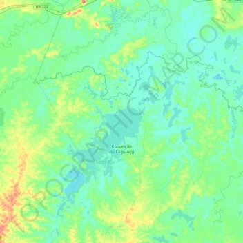 Conceição do Lago-Açu topographic map, elevation, terrain