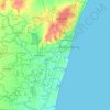 Puducherry District topographic map, elevation, terrain