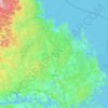 Uppsala County topographic map, elevation, terrain