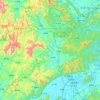 清新区 topographic map, elevation, terrain