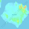 Moa Island topographic map, elevation, terrain