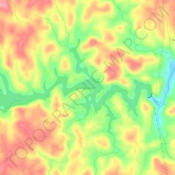 Lake Adger topographic map, elevation, terrain