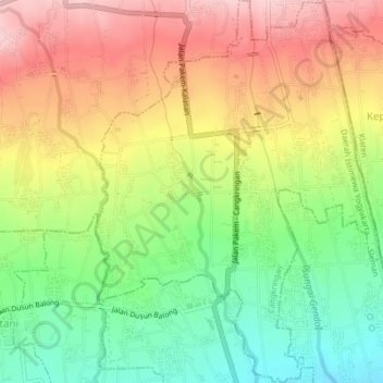 Argomulyo topographic map, elevation, terrain