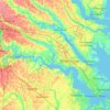 Virginia Peninsula topographic map, elevation, terrain
