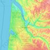 Gironda topographic map, elevation, terrain