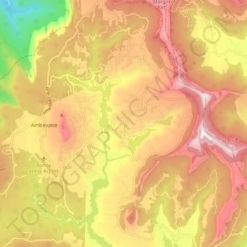 Aamby Valley topographic map, elevation, terrain