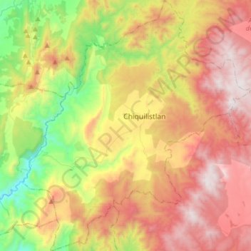 Chiquilistlán topographic map, elevation, terrain