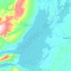 Lough Mask topographic map, elevation, terrain