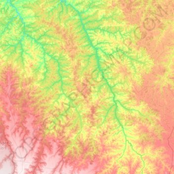 Nova Maringá topographic map, elevation, terrain
