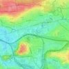 Vršovice topographic map, elevation, terrain