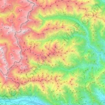 Unione Montana Alpi Graie topographic map, elevation, terrain