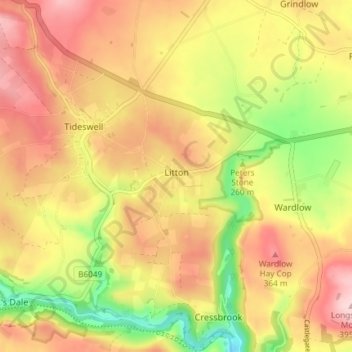 Litton CP topographic map, elevation, terrain