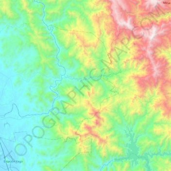Ruíz topographic map, elevation, terrain