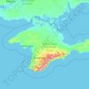 Republik Krim topographic map, elevation, terrain