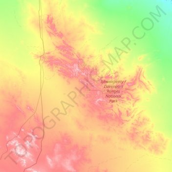 Davenport topographic map, elevation, terrain