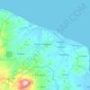 Muara Tiga topographic map, elevation, terrain