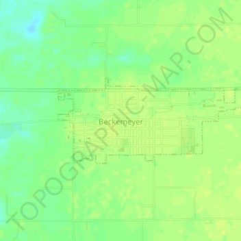 Beckemeyer topographic map, elevation, terrain