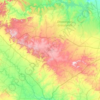 Parner topographic map, elevation, terrain