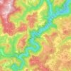 Bluestone National Scenic River topographic map, elevation, terrain