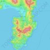 Izu Peninsula topographic map, elevation, terrain