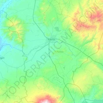 Patnos topographic map, elevation, terrain