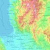 Agno River topographic map, elevation, terrain
