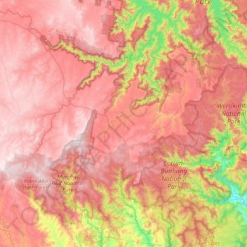 Yarrowitch topographic map, elevation, terrain