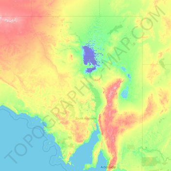 Pastoral Unincorporated Area topographic map, elevation, terrain