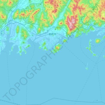 Hofu topographic map, elevation, terrain