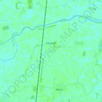 Fenwick topographic map, elevation, terrain