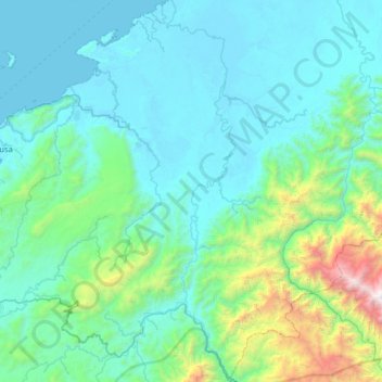 Siriwo River topographic map, elevation, terrain