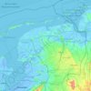 Arrondissement Noord-Nederland topographic map, elevation, terrain